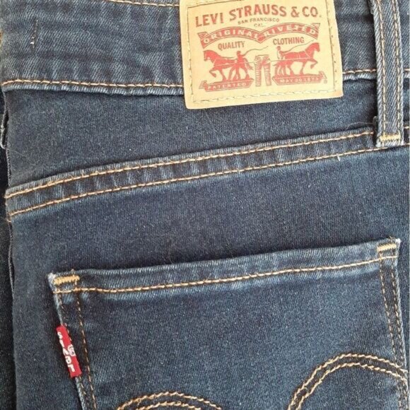 LEVI'S 721 \ High Rise Skinny Medium Blue Wash Sz 28 - Picture 12 of 12